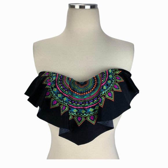 Xhilaration Other - Xhiliration Bandeau Bikini Medium Top Tribal